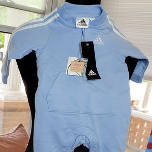 Adidas blue infant one-piece